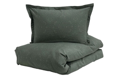Grønt sengetøj 200x220 cm - Vito green - Sengetøj dobbeltdyne - 100% bomuldssatin - Borås Cotton